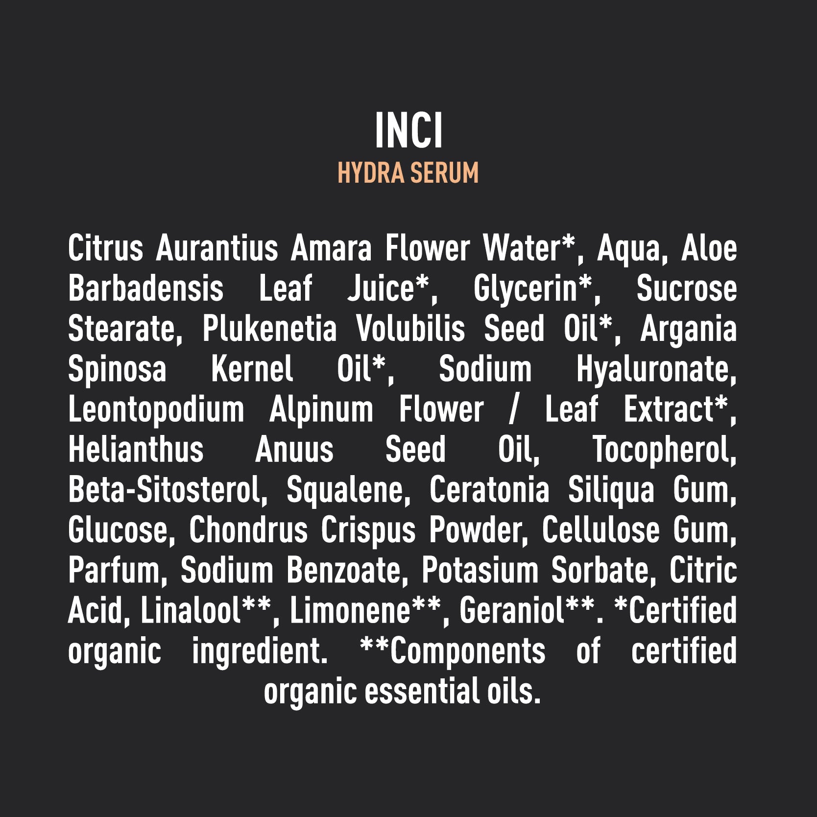 Hydra Serum - Sensitive Skin Serum. 30ml